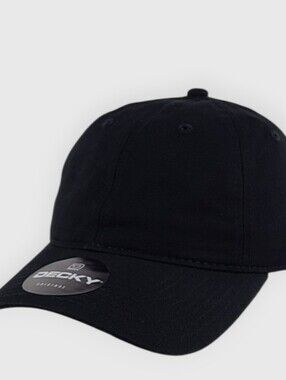 Plain Black Decky snapback hat